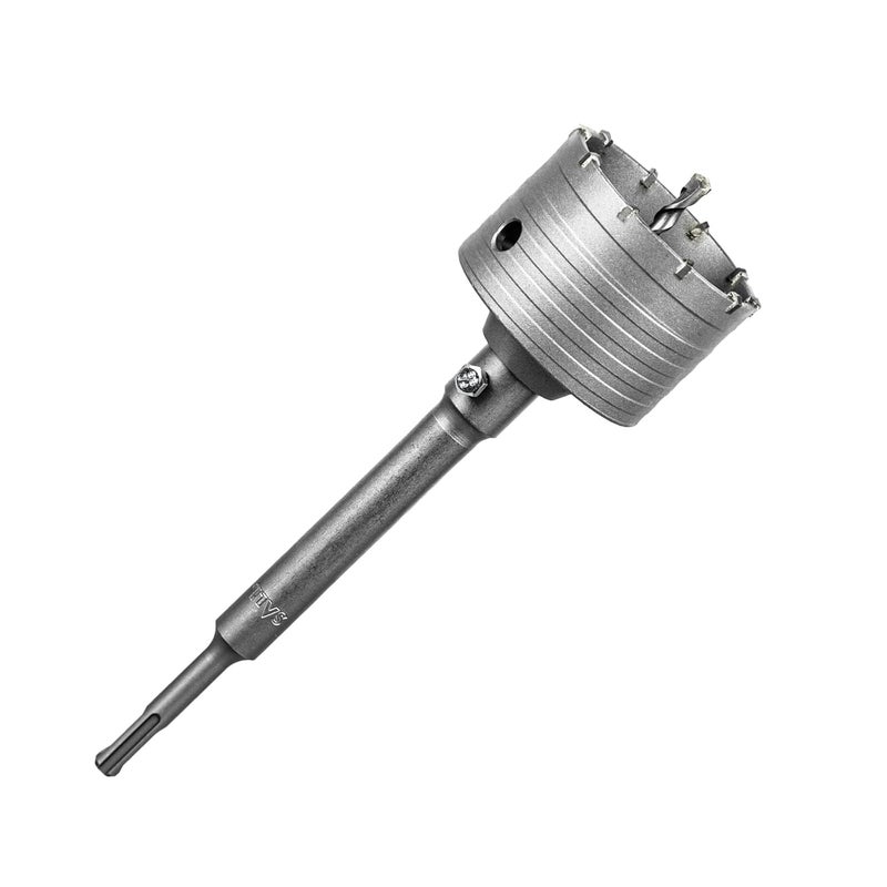 SALI Concrete Hole Saw Kits 3-5/16"（85mm） Tungsten Steel Wall Hole Cutter Drill Bit Sets with 220mm SDS Plus Shank Connecting Rod，110mm Center Positioning Drill Bits for Cinder Block,Brick,Adobe Wall - Image 1